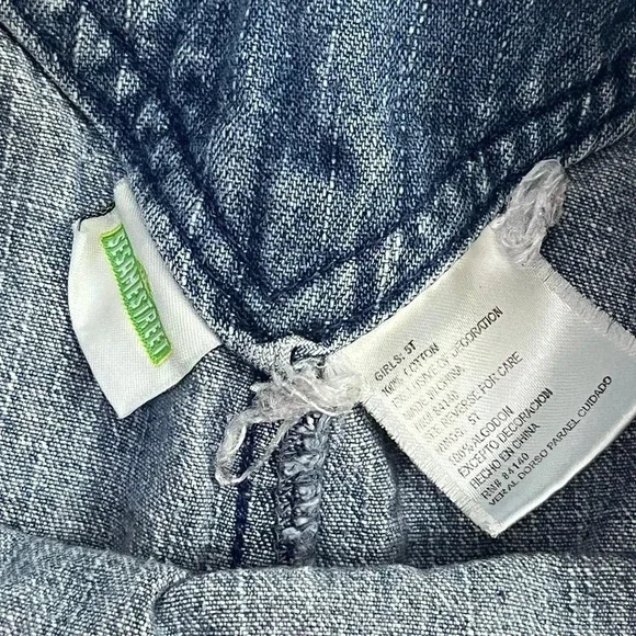 Vintage Sesame Street Elmo Denim Overalls‎ Girls 5T Blue Jean Bib Pants - Picture 4 of 5